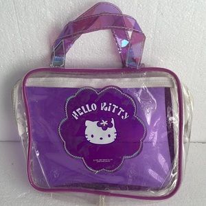 Vintage Y2K Sanrio hello kitty purse purple transparent handbag pocketbook girls